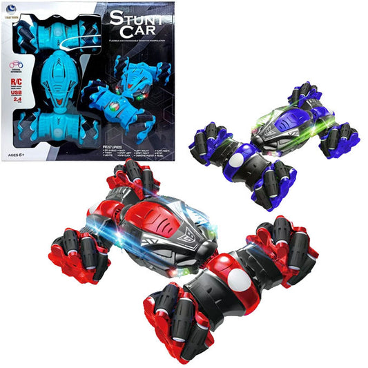 All-Terrain RC Stunt Car – 360° Rotating Gesture Sensing Vehicle with LED Lights