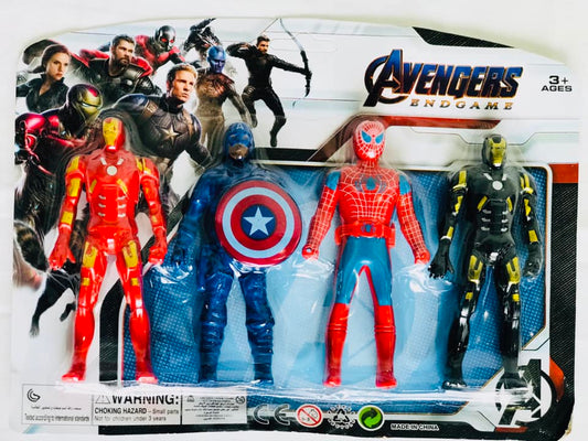 4-Piece Super Hero Action Figure Set – Avengers Endgame Style Collection