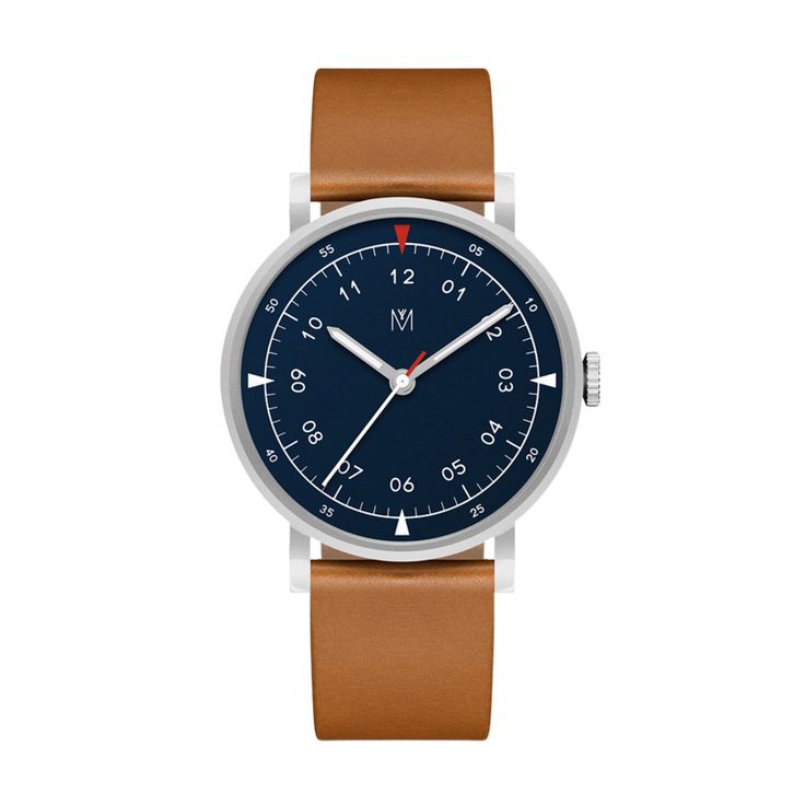 MUS-02 Classic Brown Leather Men’s Watch - 40MM