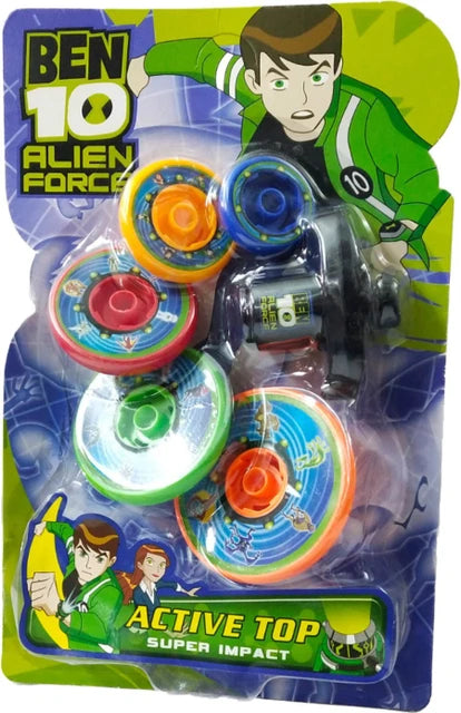 Ben 10 Omnitrix Alien Viewer & Spinning Top Battle Set – Kids’ Action Toy